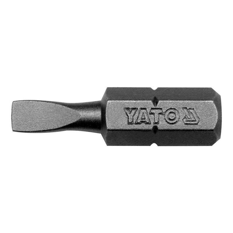 YATO Screwdriver Bit 1/4"x25mm Slotted 3mm 50pcs/Box YT-7800 (99201)