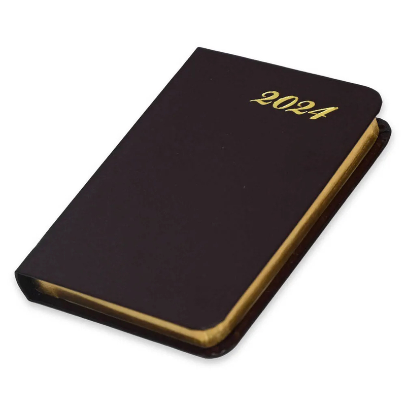 

Generic FIS Golden Bonded Leather Pocket Diary 2024 (English) Burugundy - FSDI10EGB24BU