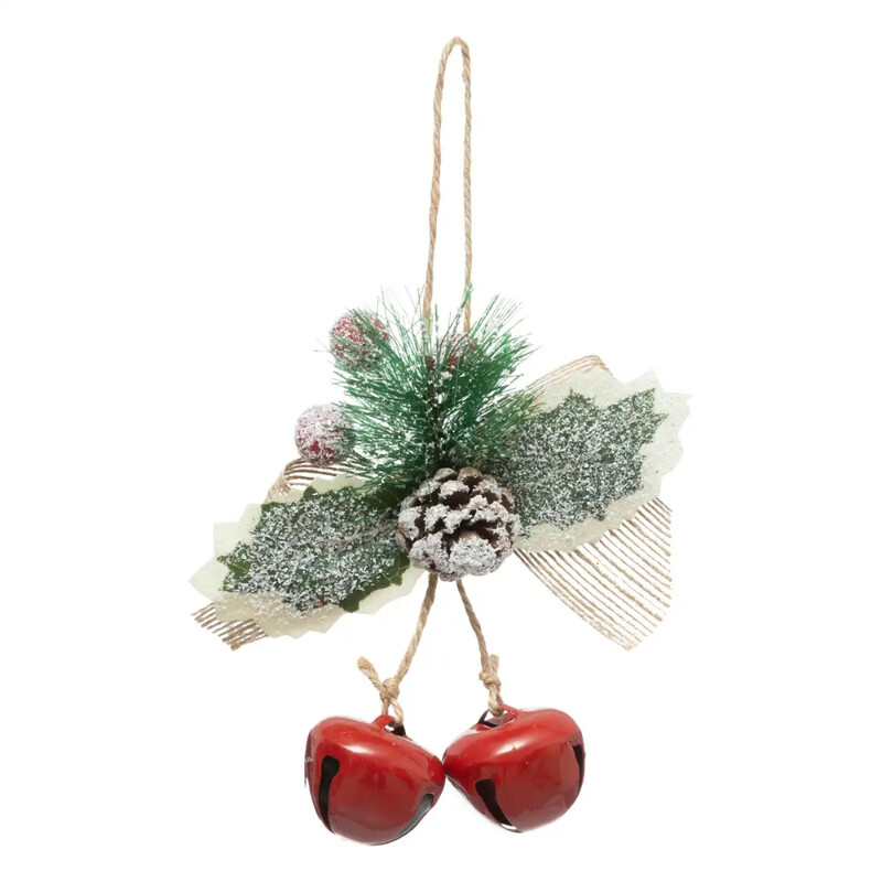 

Generic Christmas Atmosphera Metal Bells Holly Tree Decor (10 x 4 x 15 cm)