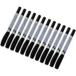 Artline CD/DVD Markers, Pack of 12 Pcs, Black Color, Polyacetal Resin Tip(0.4mm) Acrylic Fibre Tip(1.0mm) - ARMK841BK