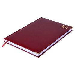 FIS A4 Diary 2024 Arabic/English (Golden Corners) Maroon - FSDI42AE24MR