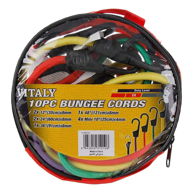 Bungee Cords Assorted Sizes 10pcs Vitaly