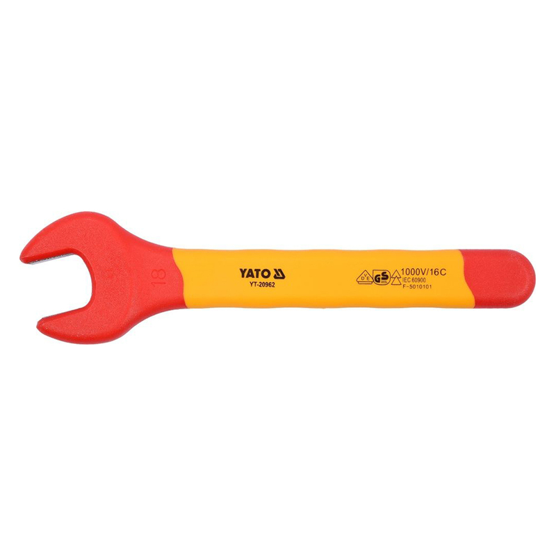 YATO Insulated Open End Wrench 18mm VDE-1000V YT-20962