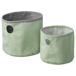 Box Set Of 2 Green/Light Grey