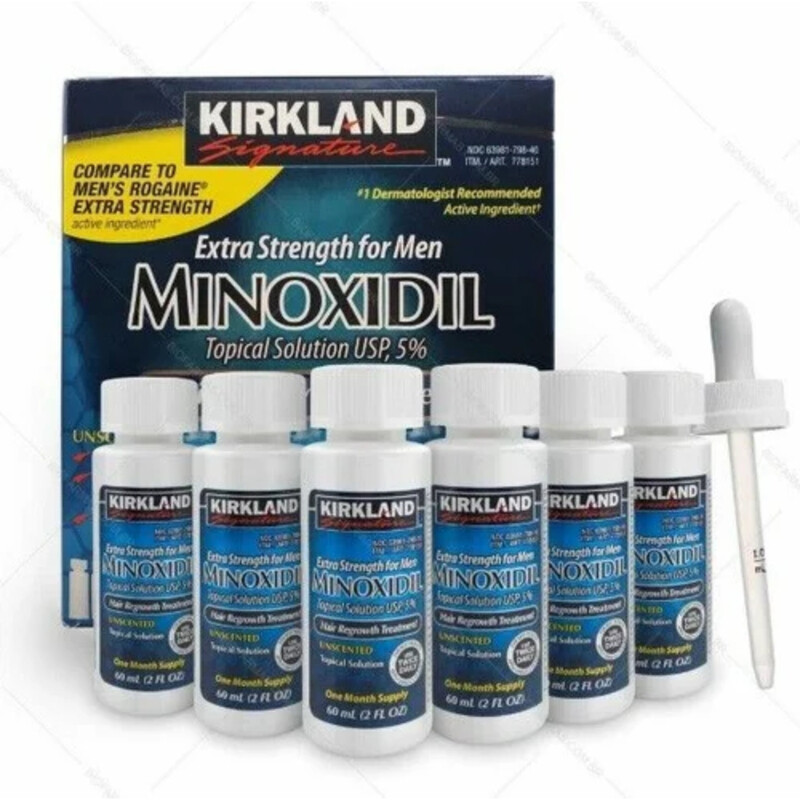 

Kirkland 2 Months Supply Minoxidil 5% Extra Strength Hair Regrowth For Men Topical Solution