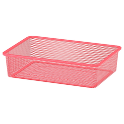 Mesh Storage Box Light Red 42X30X10cm