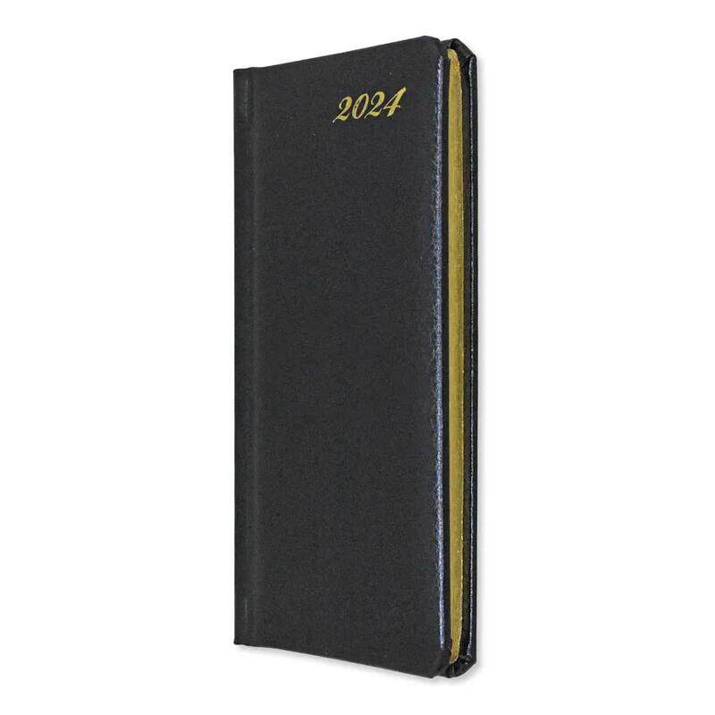 

Generic FIS 2024 Golden Slim Diary Bonded Leather (English/French) Black - FSDI59EFGB24BK