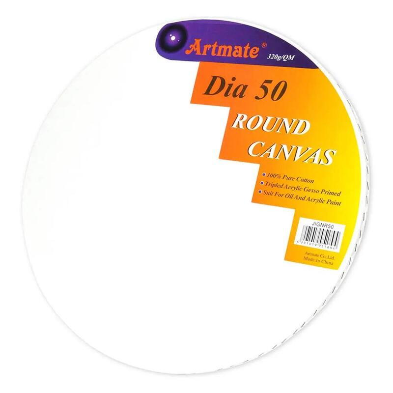 Artmate Round Shape Canvases, 50cm Size - JIGNR50