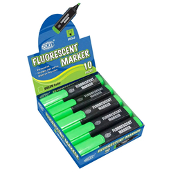 Fis Fluorescent Markers - Box Of 10 Pieces (green) - FSFL05GR