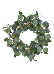 Artificial wreath, in/outdoor eucalyptus, 45 cm