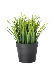 Artificial potted plant, in/outdoor grass, 9 cm