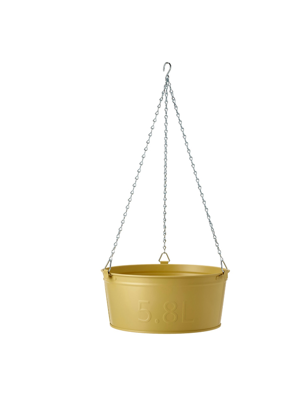 Hanging planter, in/outdoor yellow, 27 cm