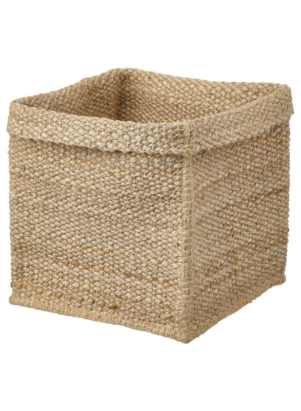 Basket, jute, 30x30x35 cm