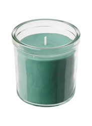 Scented candle in glass, Fresh grass/light green, 40 hr