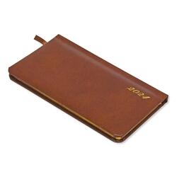 Fis 2024 Slim Diary Bonded Leather English 1Sides Padded Brown -FSDI52EGB24BR