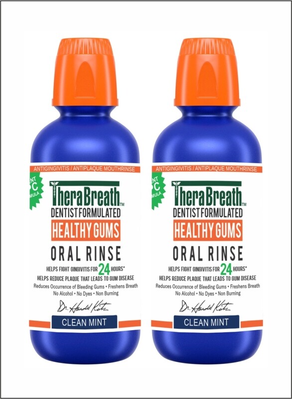

TheraBreath Fresh Breath Dentist Formulated Oral Rinse Clean Mint, Pack of 2 for Lasting Oral Cleanliness