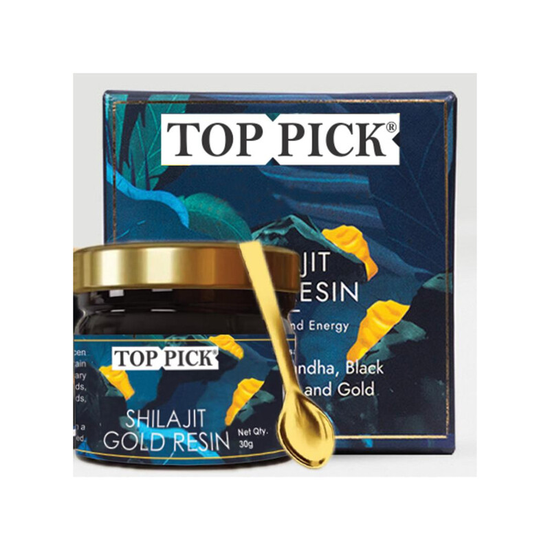 

Top Pick Shilajit Gold Resin 30g - Helps in boosting Stamina - Contains 24 Carat Gold - 100% Ayurvedic