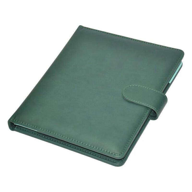 

Generic FIS Executive Folder Italian PU Cover With Writing Pad, Green Color, Ivory Paper, Single Ruled, 80 Sheets with Gift Box, 18 x 23 cm Size - FSGT1823PUW