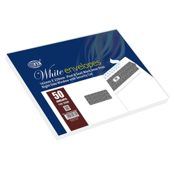 FIS White Envelope Peel & Seal, Right Window, Security Cut, Inner Print, Pack of 50 Pcs. C5 (162 X 229 mm), 100 GSM - FSWE1026PSRB50