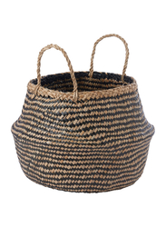 Basket, seagrass/black, 25 cm