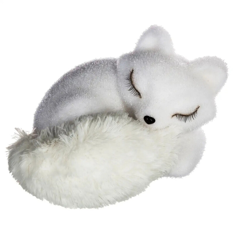 

Generic Christmas Atmosphera Sleeping Fox Decoration (24 x 22 x 18 cm, White)