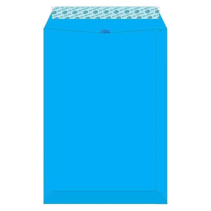 

Generic FIS Color Envelopes Peel & Seal, Neon Colors, Pack of 50 Pcs. Blue Color, C4 (324 x 229 mm), 80 GSM - FSEC8027PBBL50