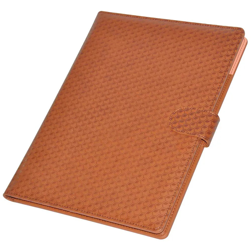 FIS Executive Folder with Writing Pad Italian PU 24x32cm, Brown - FSGT2432PUBRD3