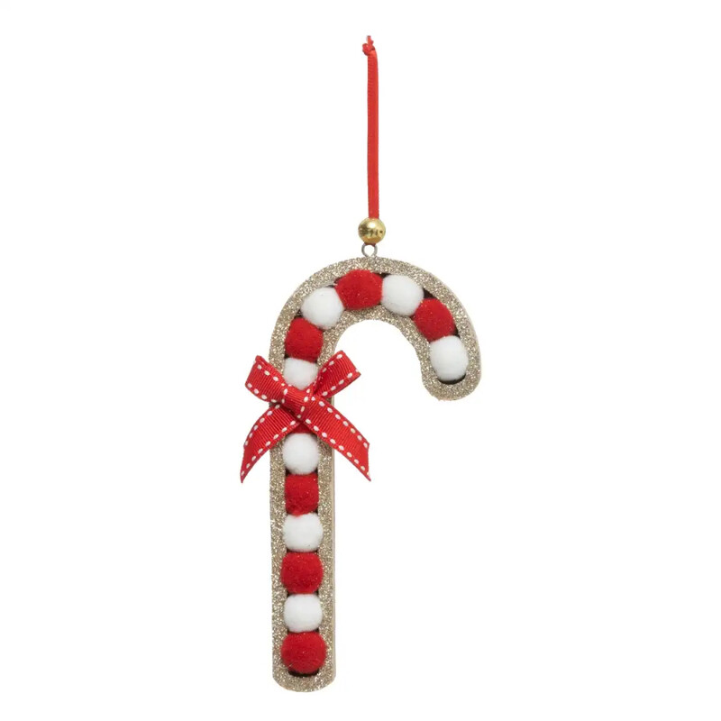 

Generic Christmas Atmosphera Polyester Candy Cane Pompom Tree Decor (15 cm)