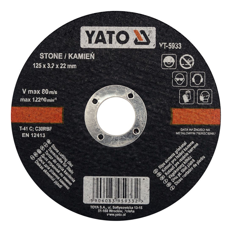 YATO Stone Cutting Disc 125x3.2x22mm  YT-5933