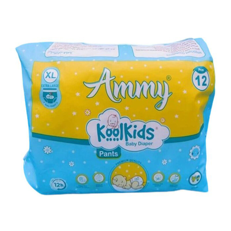 Ammy Cool Kids Premium Baby Diaper Xl-12