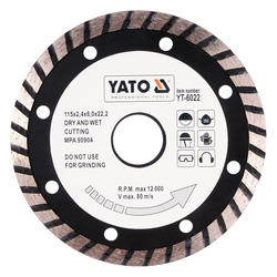 YATO Diamond Blade "Turbo" 115x2.4x22.2mm  YT-6022