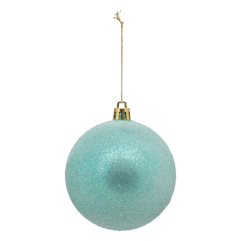 

Generic Christmas Atmosphera Plastic Frosted Glitter Bauble (8 cm, Green)