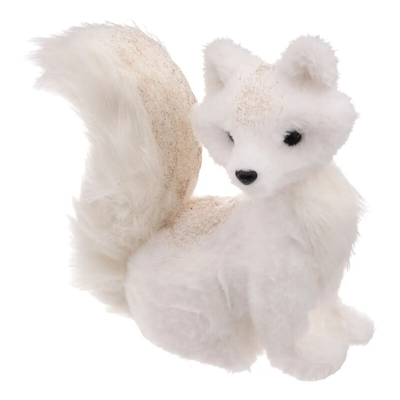 

Generic Christmas Atmosphera White Fox with Glitter Decor (26 cm)