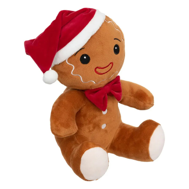 

Generic Christmas Atmosphera Gingerbread Man W/Santa Hat Plush Toy (20 x 18 x 25 cm)