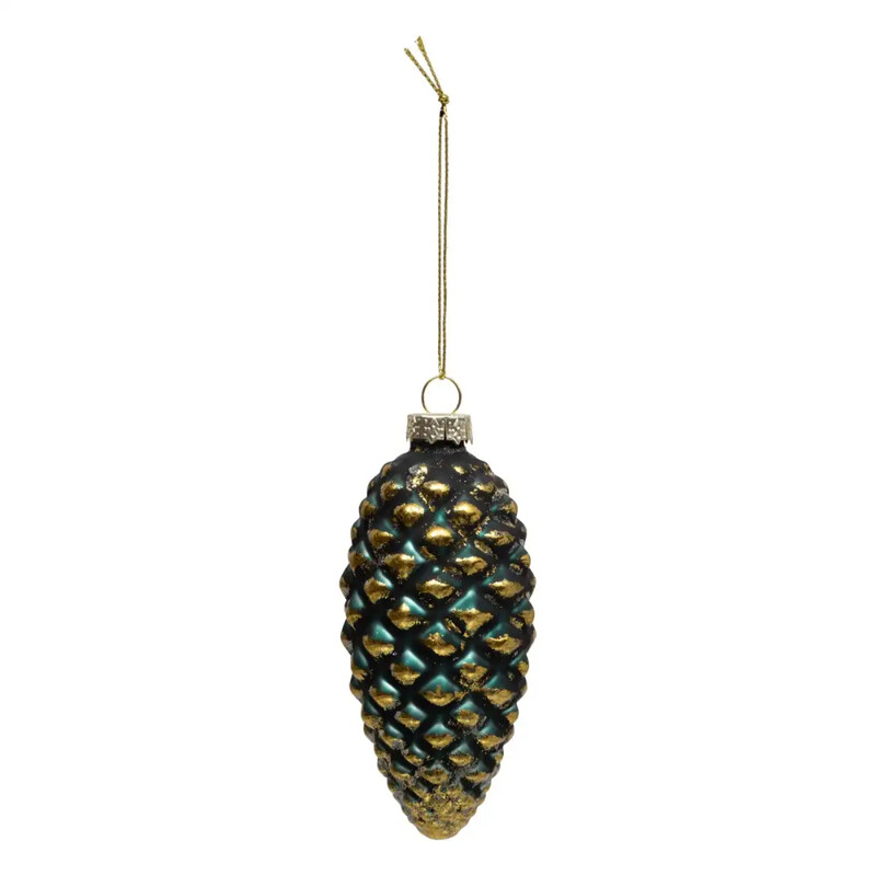

Generic Christmas Atmosphera Glass Pinecone (10,5 cm, Green)