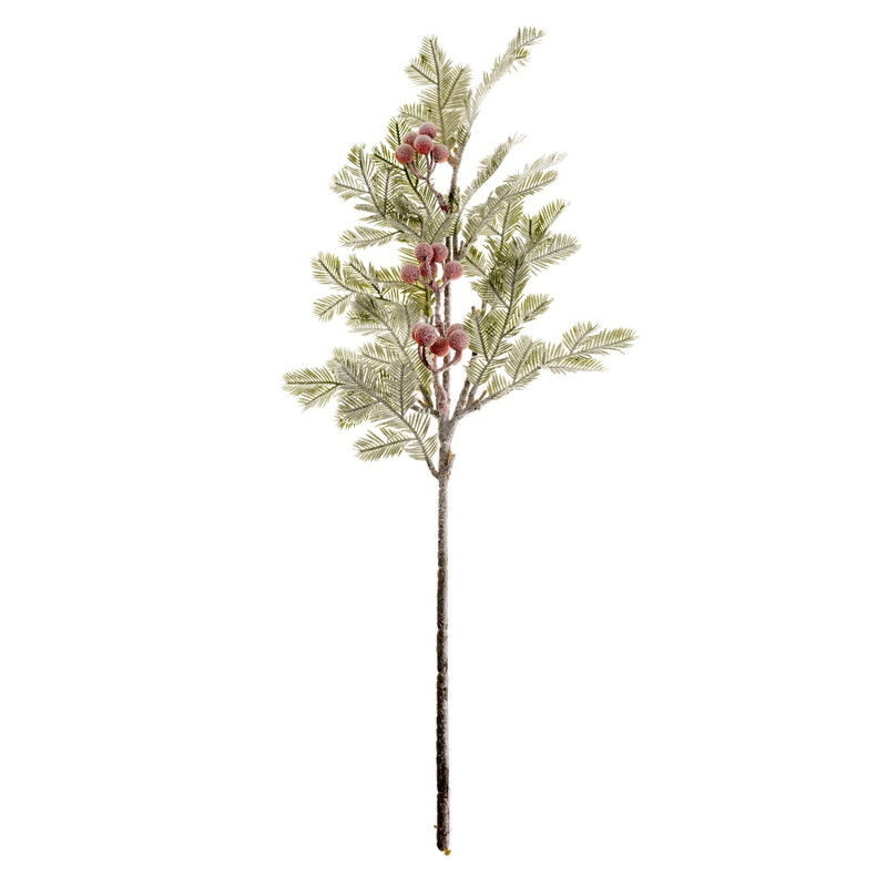 

Generic Christmas Atmosphera Marron Glace Plastic Flock Branch W/Berries (14 x 4 x 75 cm)