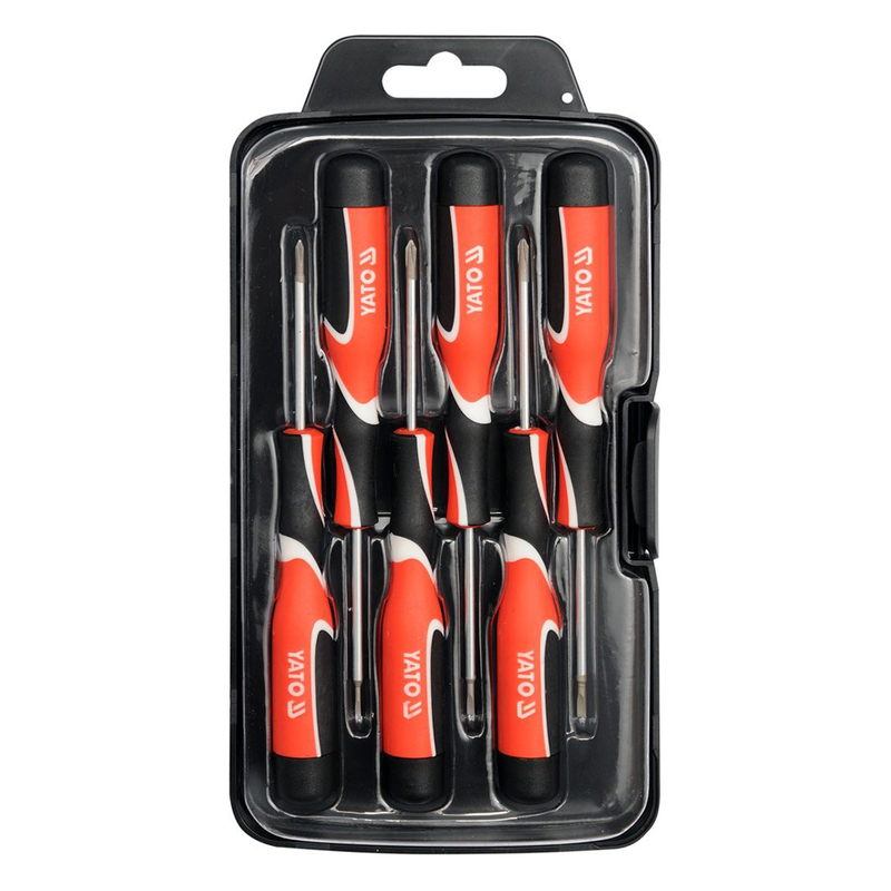 YATO Precision Screwdriver Set 6pcs (Flat+Cross) YT-25861