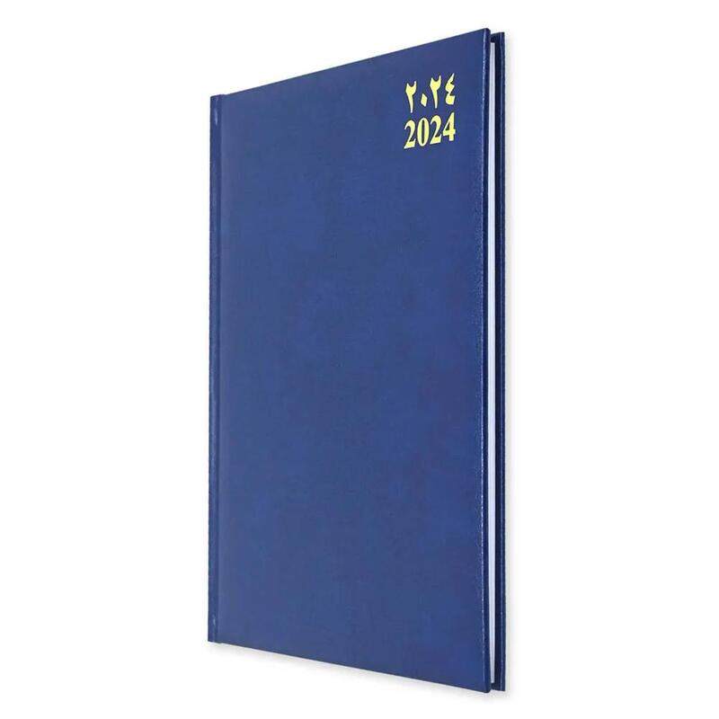 

Generic FIS Executive Diary 2024 Arabic/English/French (1-Week at a glance) Vinyl, 1-Side Padded, Cover, Blue - FSDI34AE24BL