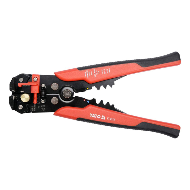 YATO Universal Wire Stripper & Ratchet Crimping Plier 1.5-6.0mm2 205mm YT-2313