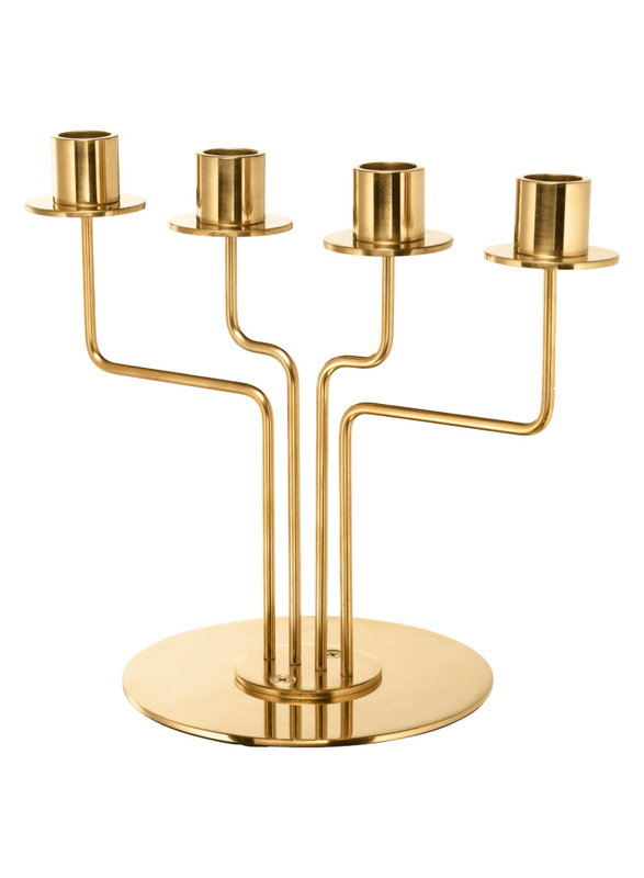 Candelabra, gold-colour, 22 cm