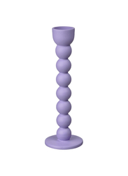 Candlestick/candle holder, lilac, 27 cm