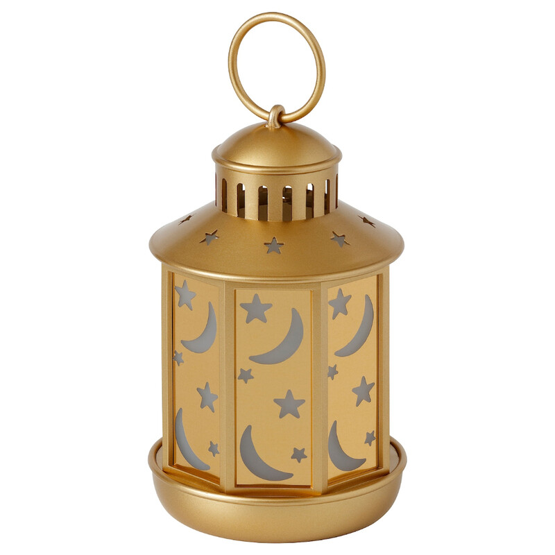 

Generic Led Lantern Battery-Operated/Brass-Colour