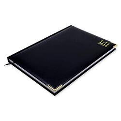 FIS A4 Diary 2024 Arabic/English (Golden Corners) Black - FSDI42AE24BK