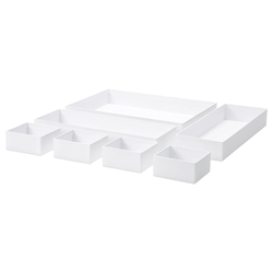 Box Organize And Store Smaller Items Inside Your Drawers Set Of 7 White