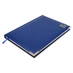 FIS A4 Diary 2024 Arabic/English (Golden Corners) Blue - FSDI42AE24BL