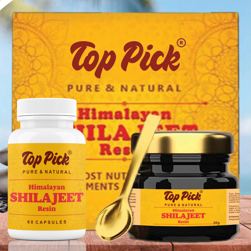 

Top Pick Himalayan Shilajit Resin 30g & 60 Capsules- 100% Pure and Natural
