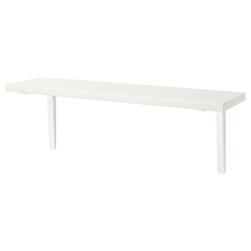 Shelf With Bracket White 80X20cm