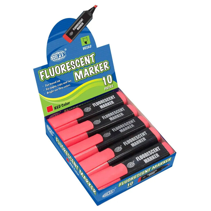 

Generic Fis Fluorescent Markers - Box Of 10 Pieces (red) - FSFL05RE