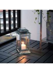 Lantern f block candle, in/outdoor, galvanised, 29 cm