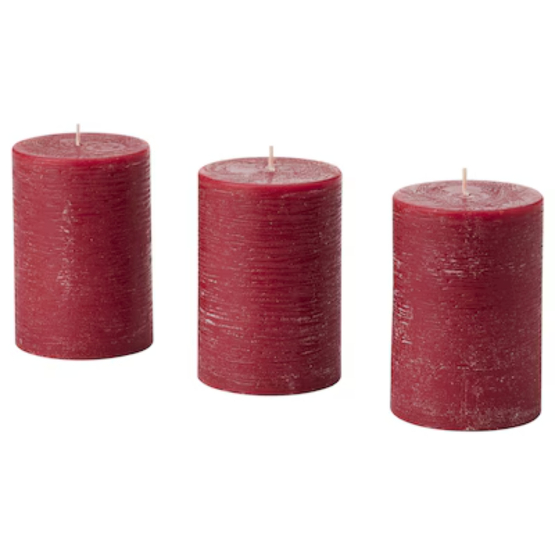 STORTSKON Scented pillar candle, 30 hr Pack Of 3